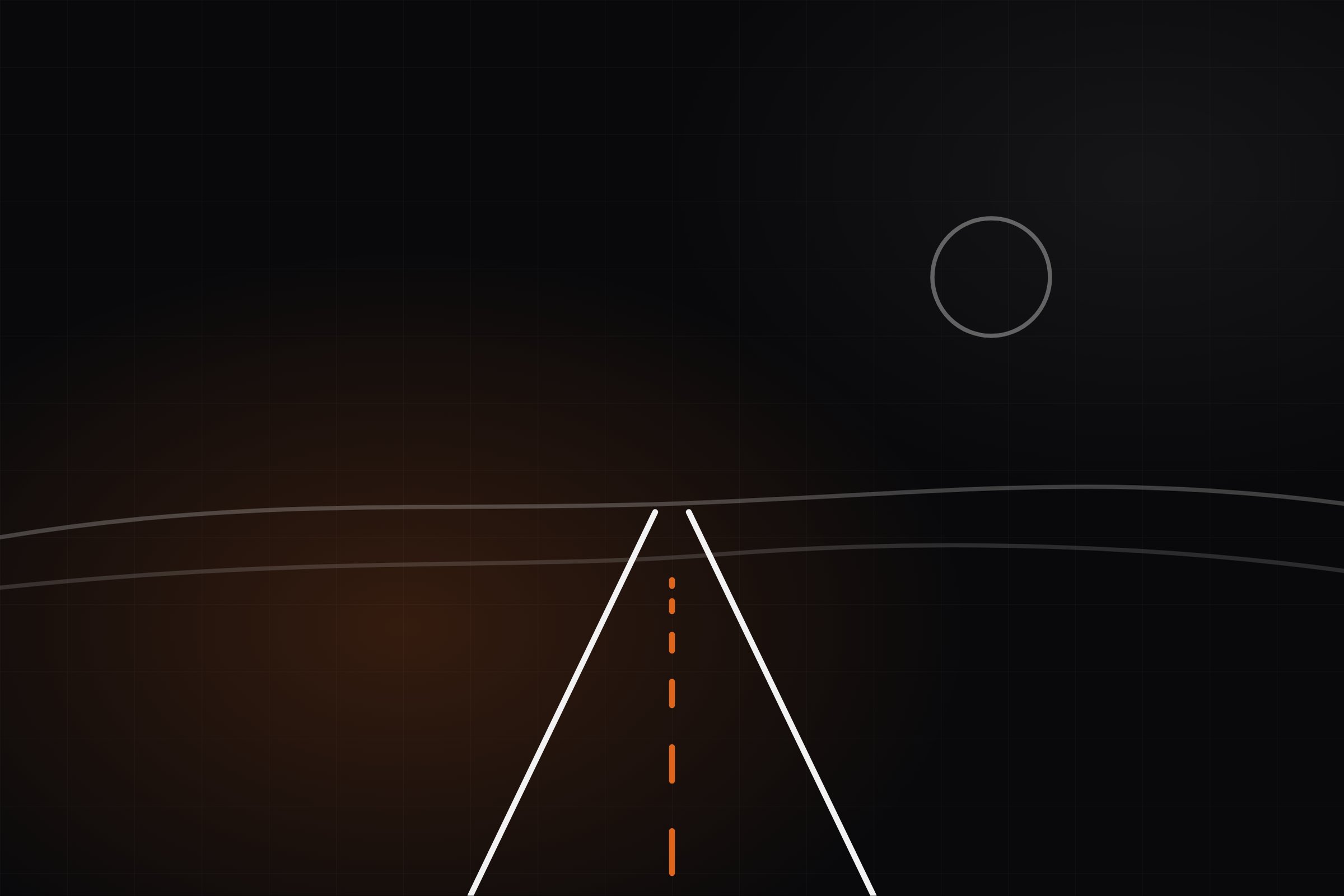 Illustration of a road running to the horizon
